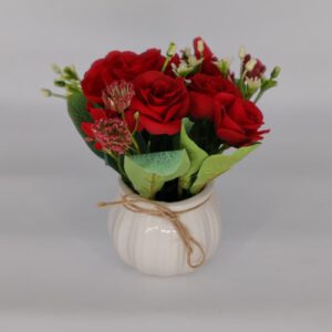 MACETA CERAMICA C/ROSA ART. OCT25694 – CHF26