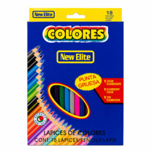 LAPICES DE COLORES NEW ELITE X 18 PZS. – OCT251116 – CHM26