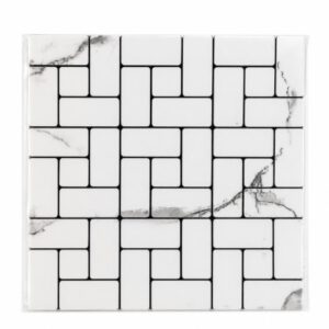 PLACA AUTOADHESIVA C/ DISEÑO BLANCO/NEGRO 30X30CM.- OCT251524 – CHM26