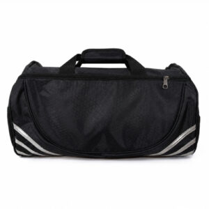 BOLSO DE VIAJE DE TELA NEGRO C/ TIRA PLATEADO/DORADO – OCT251167 – CHINA