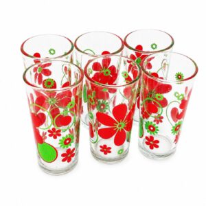 SET DE VASOS LARGOS FLOREADO X 6 PZS. – OCT251029 – CHM26-3