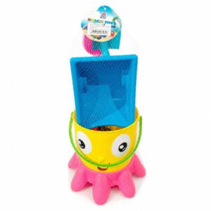SET DE PLAYA BALDE PULPO + ACCESORIOS X 5 PZS. BEACH TOYS – OCT251796 – CHM26-3