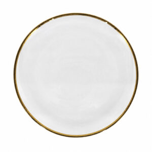 PLATO PLAYO DE VIDRIO 31CM. C/ BORDE DORADOS – OCT251720 – CHM26
