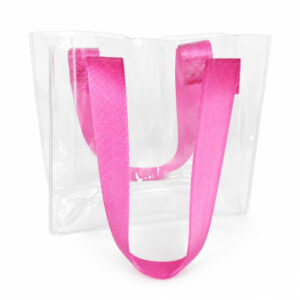 BOLSA DE REGALO TRANSPARENTE C/ TIRA EN COLORES 20X20X8CM. – OCT251882 – CHM26-3