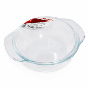 BOWL/ESNSALADERA DE VIDRIO TRANSPARENTE C/TAPA 20CM. – OCT251714 – CHM26-3