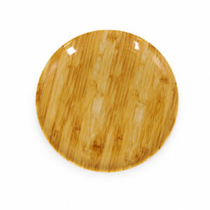 PLATO PLAYO DE MELAMINA 22.5CM. DISEÑO DE MADERA – OCT251653 – CHM26-3