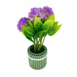 PLANTA ARTIFICIAL CRISTANTEMO FLORECIDA C/ MACETA PLASTICA BAMBU X 23CM. – OCT25612 – CHM26-3