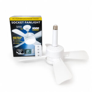 VENTILADOR DE TECHO C/ LUZ 3 VEL. SOCKET FANLIGHT – OCT251064 – CHM26-3