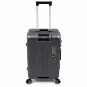 MALETA DE 24 PULGADA ACANELADO COLOR GRIS C/ FUNDA PROTECTORA PC- OCT251186 – CHM26-3