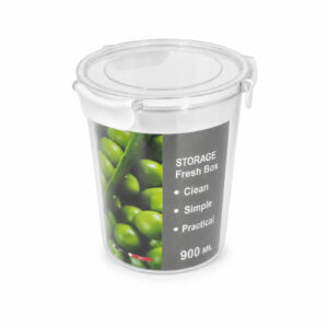 TAPER DE CRISTAL C/ TAPA STORAGE FRESH BOX X 900ML. CILINDRICO- OCT251447 – CHM26