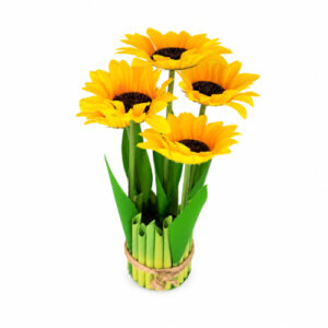 PLANTA C/ GIRASOL ARTIFICIAL EN MACETA FORMA DE BAMBU X 27 CM. – OCT25616 – CHM26-3