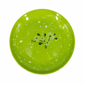 PLATO PLAYO DE MELAMINA VERDE FLOREADO 25CM – OCT251666 – CHM26-3