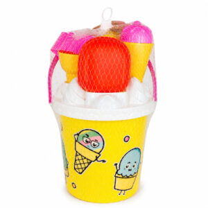BALDE CON FORMA DE HELADO + ACCESORIOS PARA PLAYA X 8 PZS, – OCT251790 – CHM26-3