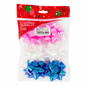 MOÑO ESTRELLA DE REGALO X 5CM. VARIOS COLORES X 6 PZS- OCT251819 – CHM26-3