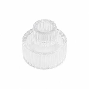 VELERO DOBLE DE VIDRIO TRANSPARENTE 6X5CM. CANELADO – OCT251836 – CHM26-3