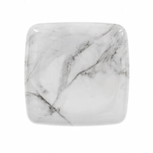 PLATO PLAYO DE MELAMINA CUADRADO 21.5CM. EFECTO MARMOL- OCT251660 – CHM26-3