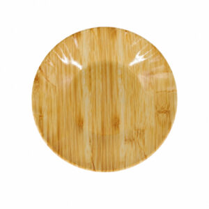 PLATO HONDO DE MELAMINA 20CM. DISEÑO DE MADERA – OCT251654 – CHM26-3