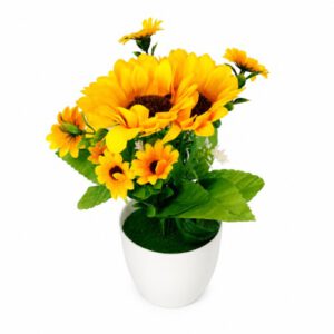 PLANTA Y FLORES MARGARITA ARTIFICIAL MACETA X 15 CM. – OCT25607 – CHM26-3