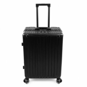 MALETA P/ VIAJE NEGRA C/ FUNDA PROTECTORA MARRON 28 PULGADAS PC- OCT251187 – CHM26-3